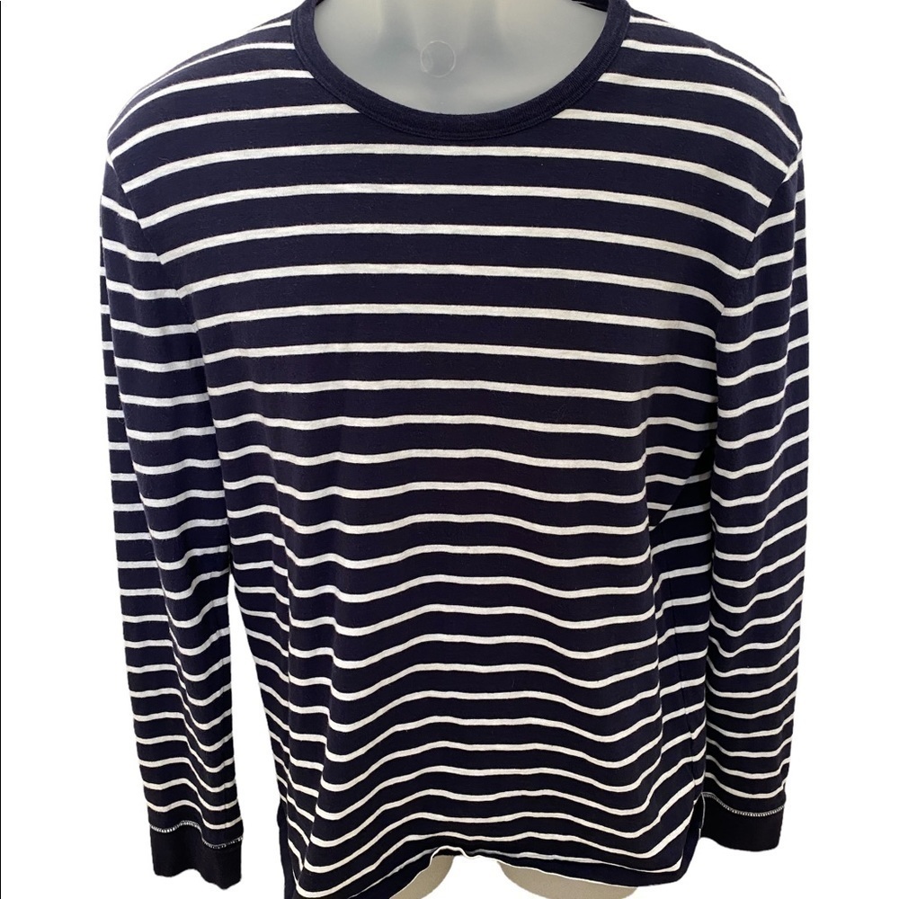 GAP Mercantile Navy & White Long Sleeve Shirt Medium